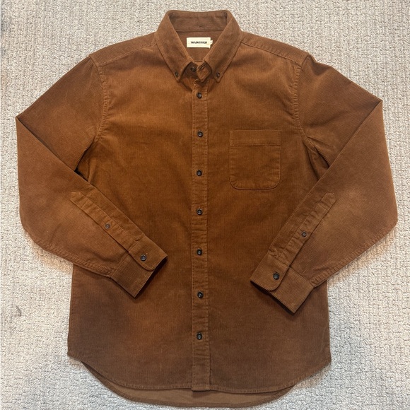 Taylor Stitch The Jack in Cinnamon Corduroy Button Down Shirt Size Medium (40) - Picture 5 of 11
